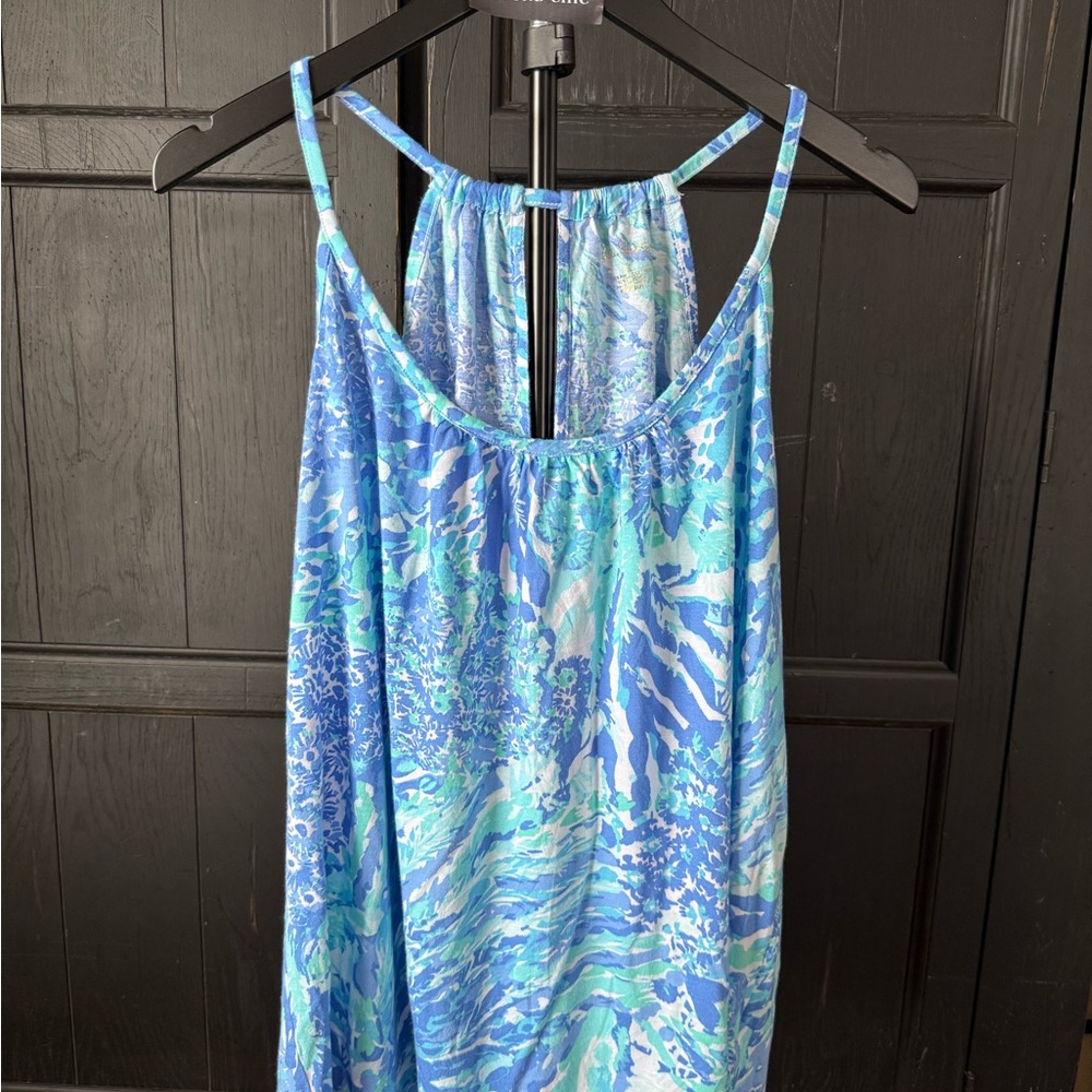 Lilly Pulitzer Aqua and Teal tank